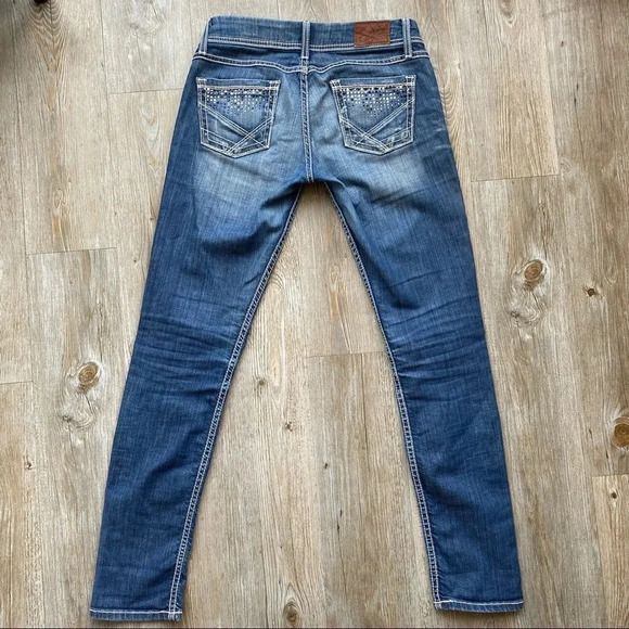 BKE Stella Skinny Distressed Straight Leg  Denim Jeans - Picture 12 of 12